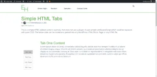 Simple HTML Tabs Simple HTML Tabs